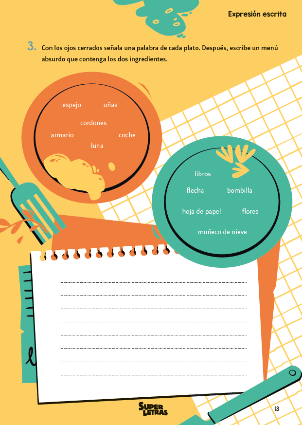 7 técnicas de escritura creativa inspiradas en Gianni Rodari 3 Programa Superletras - Actividad de escritura creativa 2 Recetas absurdas