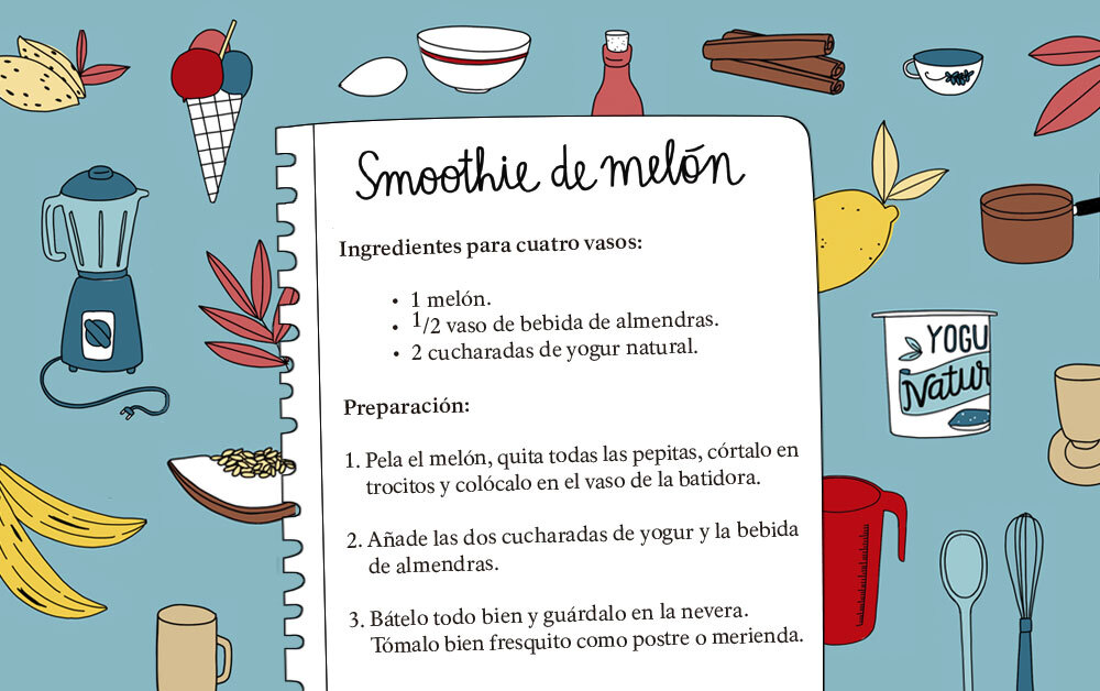 Cocina con niños: receta fácil de smoothie de melón para el verano