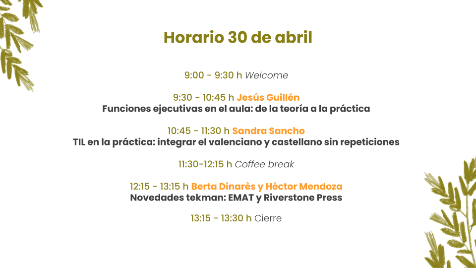 Escaleta 30 de abril 5